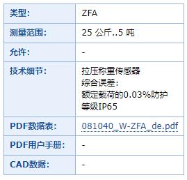 Lorenz 拉伸和壓縮稱(chēng)重傳感器ZFA系列